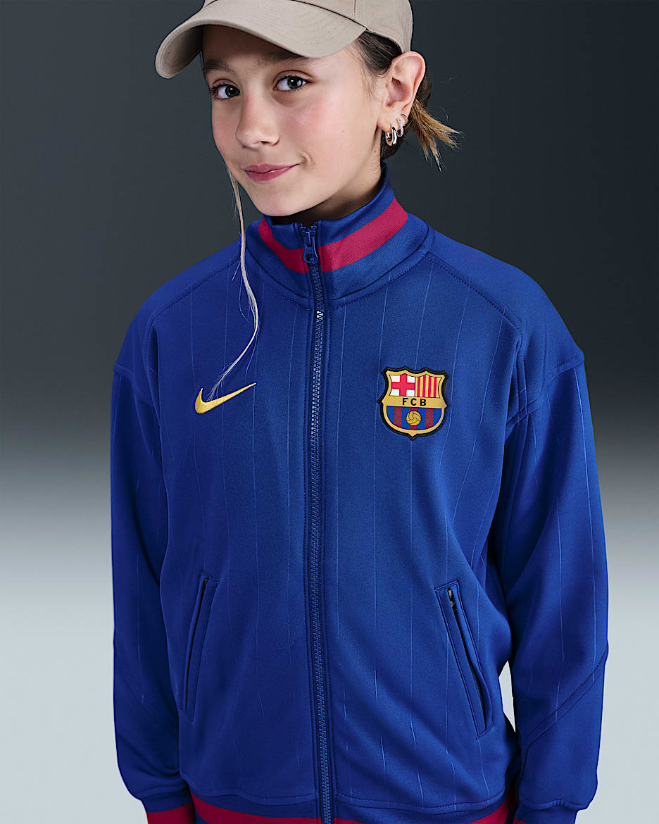 Nike FC Barcelona アンセムジャケット S FC Barcelona Academy Pro Home Big Kids' Nike Dri-FIT Soccer